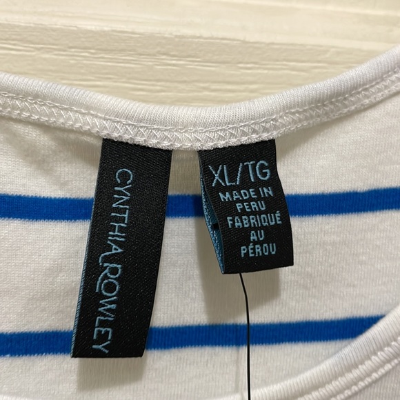 Cynthia Rowley striped tank top (sz XL) - Picture 2 of 7